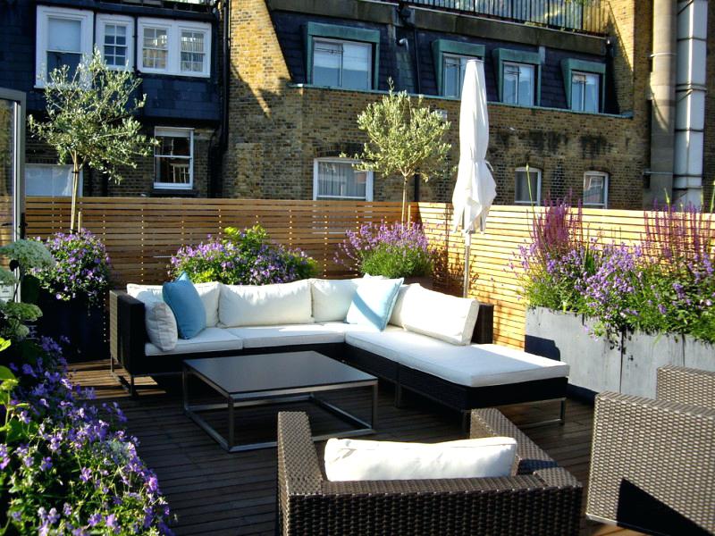 use L-shaped couch in the balcony.