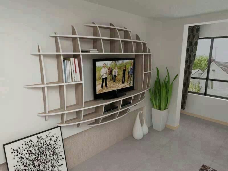 Big shelves for putting the television.