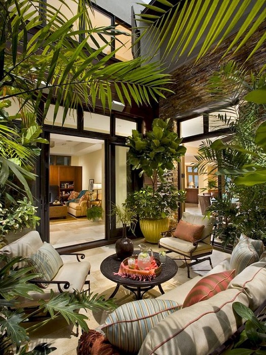 Indoor Tropical Interior Design Ideas