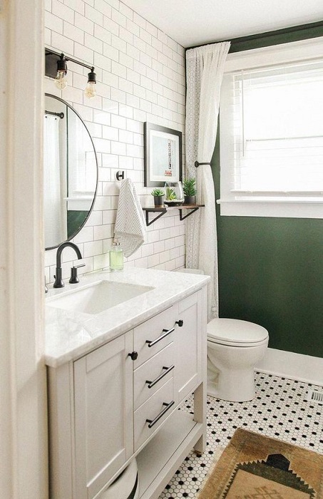 Take A Look At Modern Vintage Bathroom Design Ideas Combined White Color Scheme