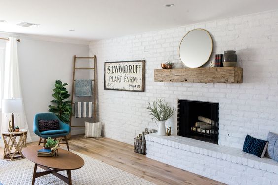 Applying White Brick Wall Interior Design In Living Room Get Ideas Here - White Brick Wall Living Room Design