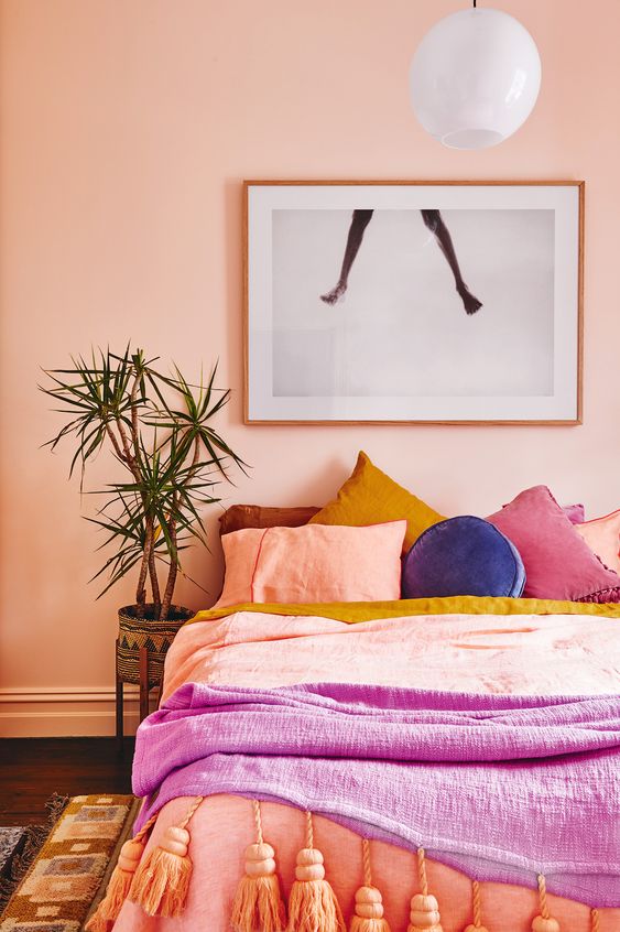 bright pink wall paint