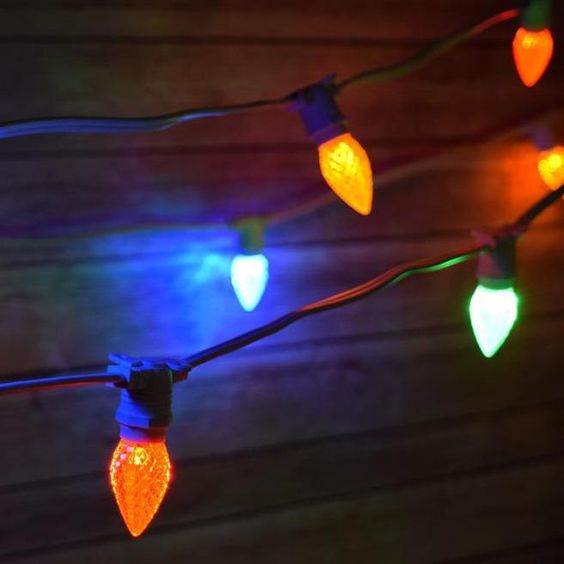 color types LED string light outdoor