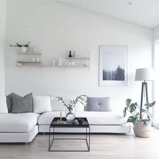white scandinavian living room