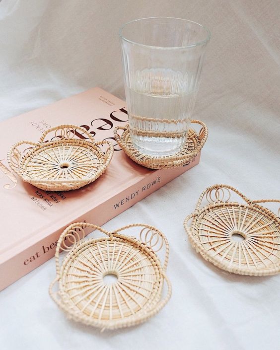 rattan coasters