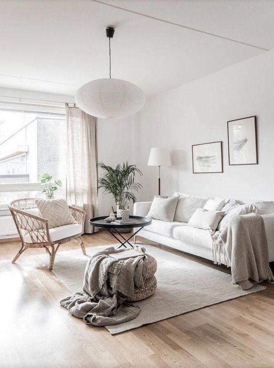 bright minimalist living room