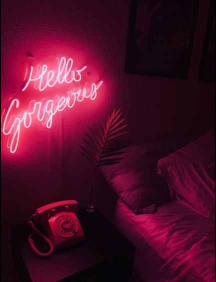 neon lighting bedroom decor