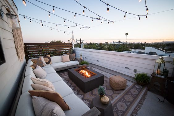 fire pit for rooftop garden