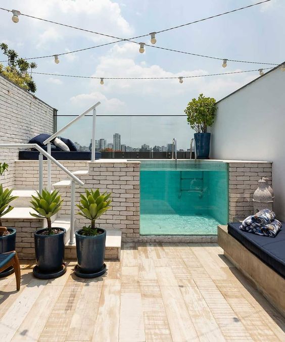 swimming pool on the rooftop