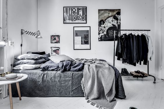 great monochrome men bedroom