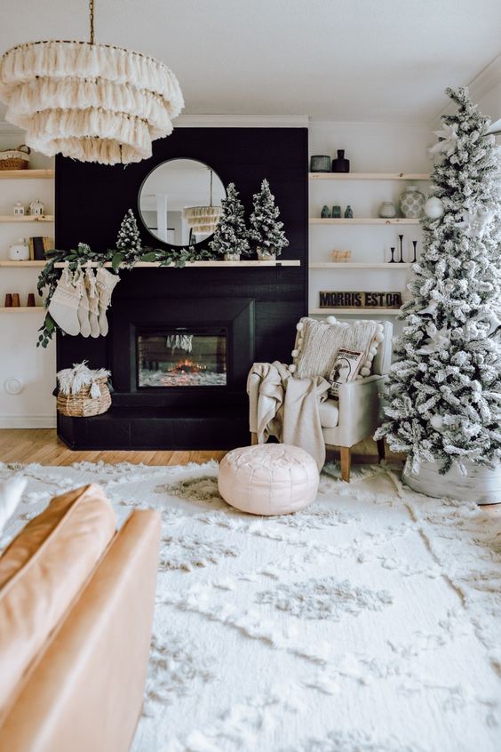 modern christmas living room