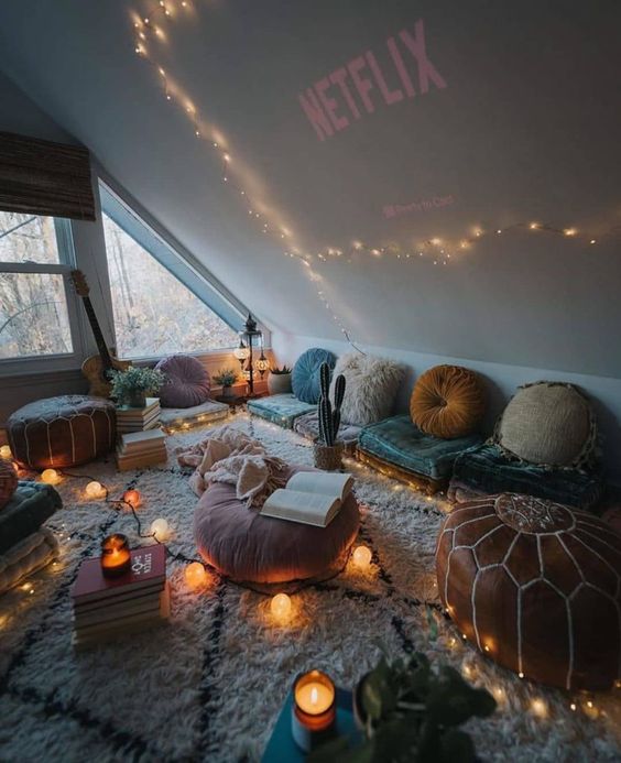 cozy attic for gathering