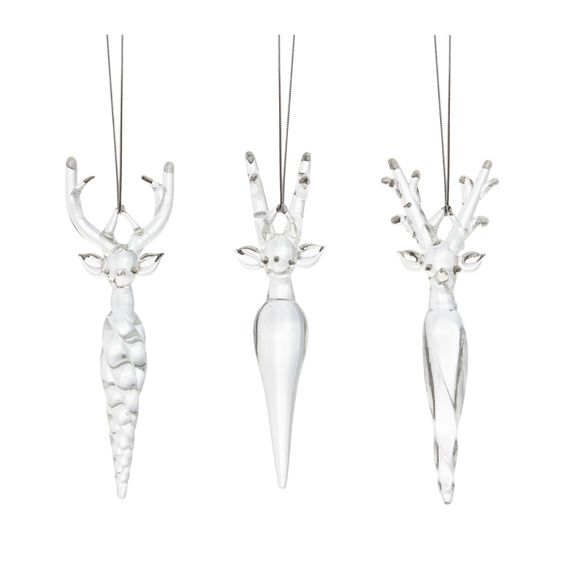 icicle shaped glass ornaments
