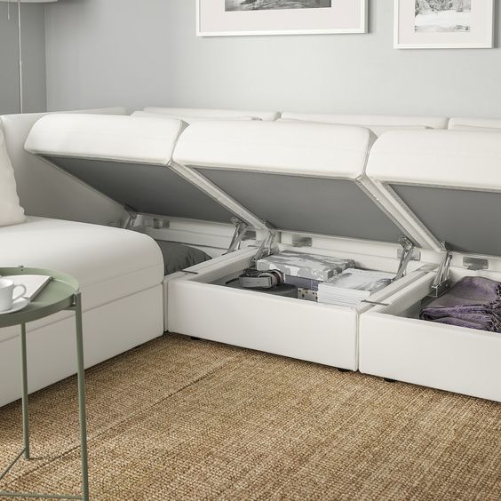 comfortable sofa with storage