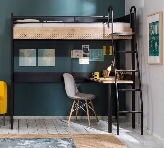 loft bed with workspace