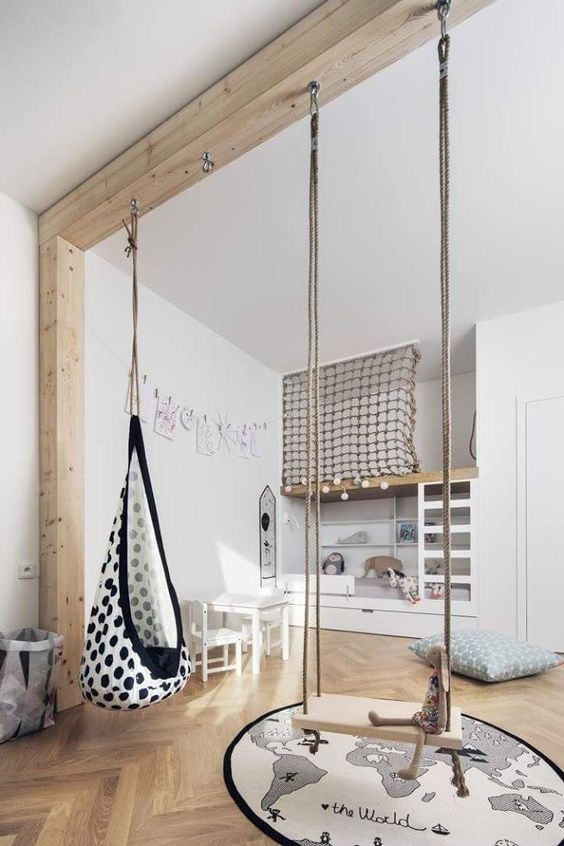 swing in the kids' bedroom